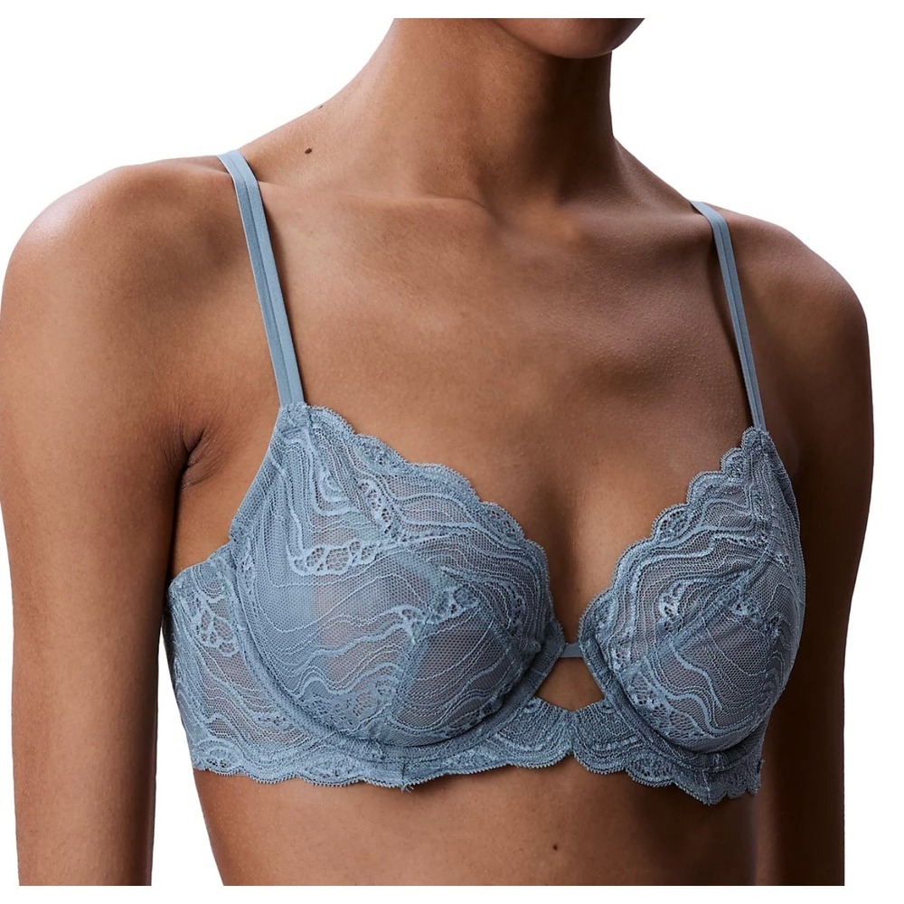 Calvin Klein Womens Sensual Stretch Lace Unlined Full Coverage Bra 36C QF8120